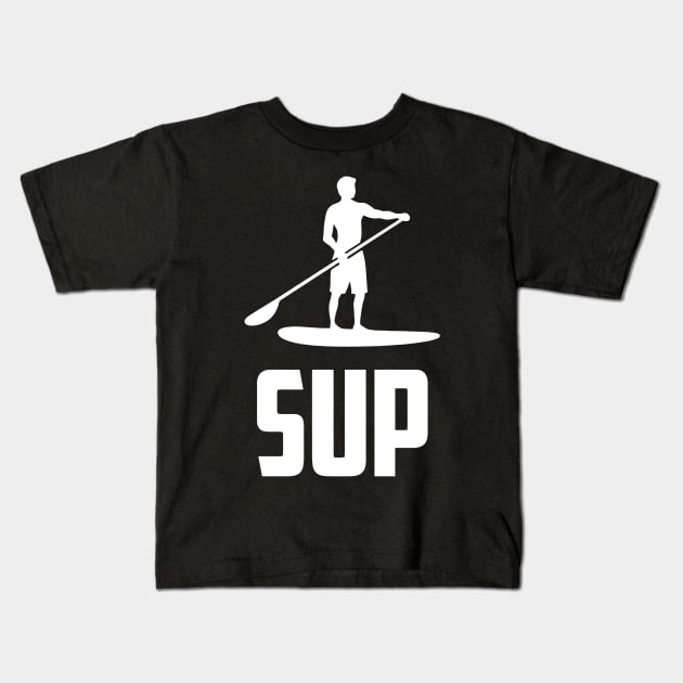 SUP Stand Up Paddling Funny Kids T-Shirt by Ramateeshop